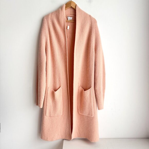 TSE Peach Pink Cashmere Long Cardigan M - Picture 1 of 5